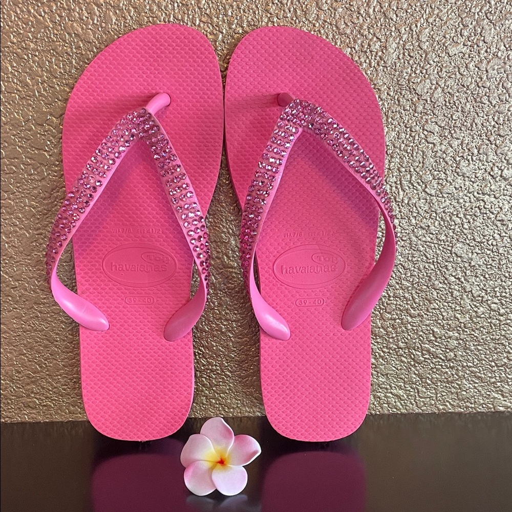 HAVAIANAS SWAROVSKI CRYSTAL FLIP FLOPS 🌺